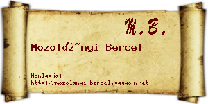 Mozolányi Bercel névjegykártya